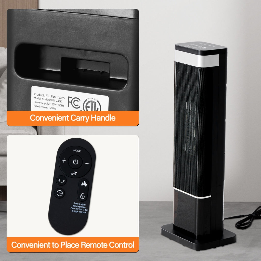 Portable room heater, 23 inch