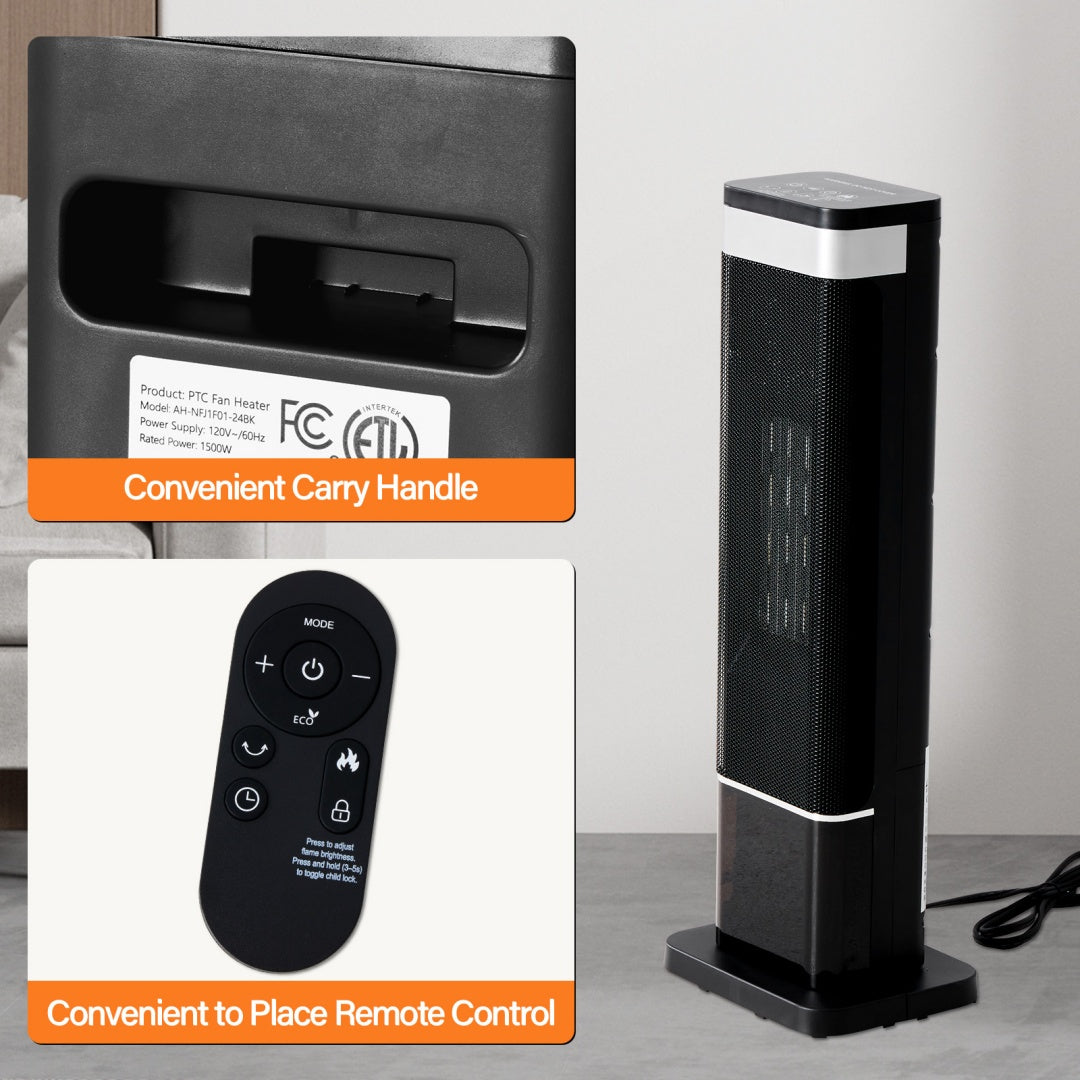 Portable room heater, 23 inch