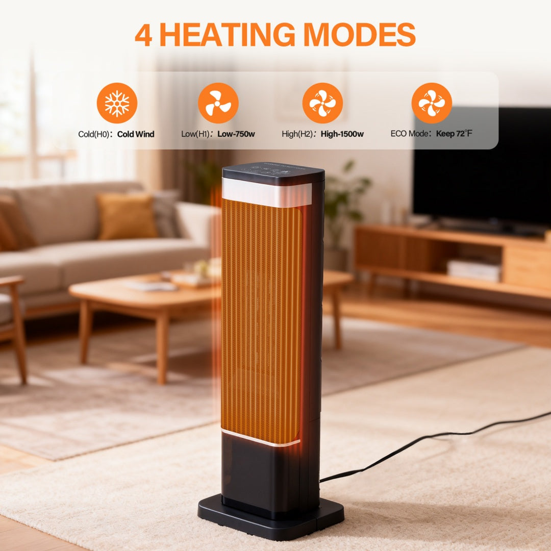 Portable room heater, 23 inch